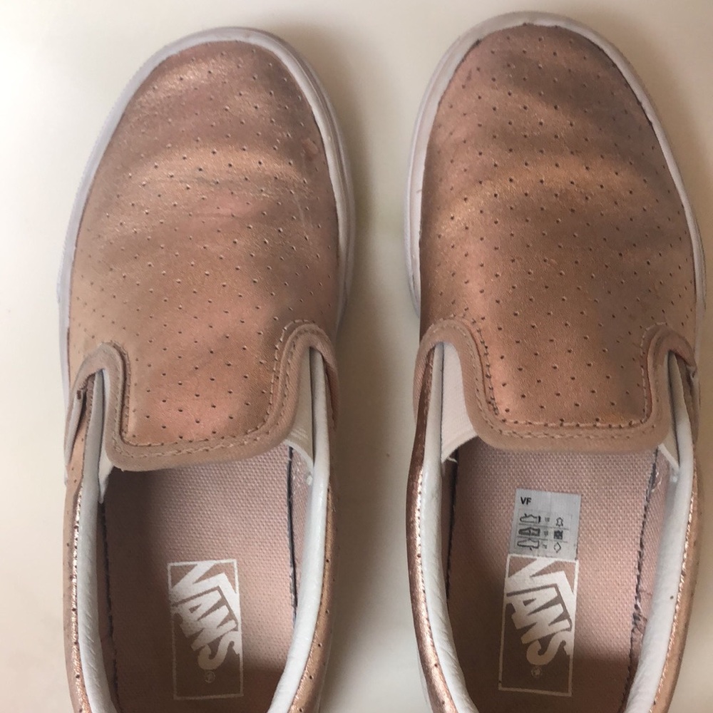 Rose Gold Vans Slip-On